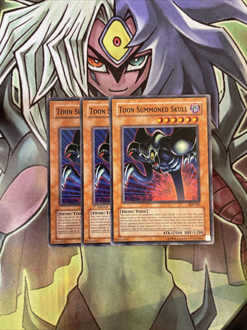 SDP-021 x3 Toon Summoned Skull Common Excellent Condition Yugioh