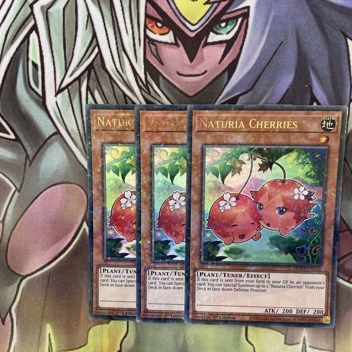 HAC1-EN116 x3 Naturia Cherries Dual Terminal Ultra Excellent Condition Yugioh