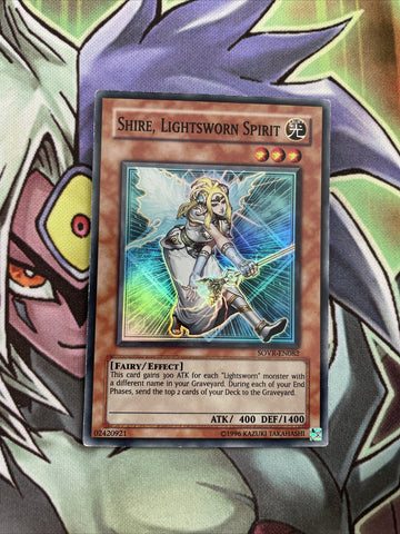 SOVR-EN082 Shire, Lightsworn Spirit Super Rare UNL Edition LP Yugioh Card