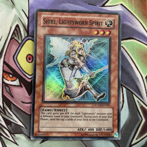 SOVR-EN082 Shire, Lightsworn Spirit Super Rare UNL Edition LP Yugioh Card