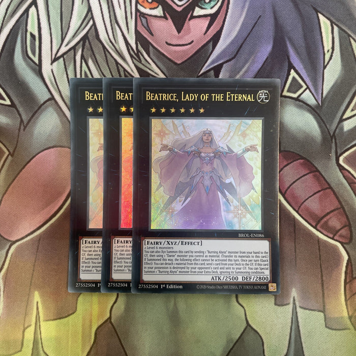 BROL-EN086 x3 Beatrice, Lady of the Eternal Ultra RareExcellent Condition Yugioh