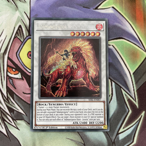 SESL-EN007 Adamancipator Risen - Leonite Secret Rare 1st Edition NM Yugioh Card