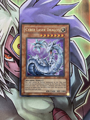 SOI-EN007 Cyber Laser Dragon Ultra Rare 1st Edition NM Yugioh Card