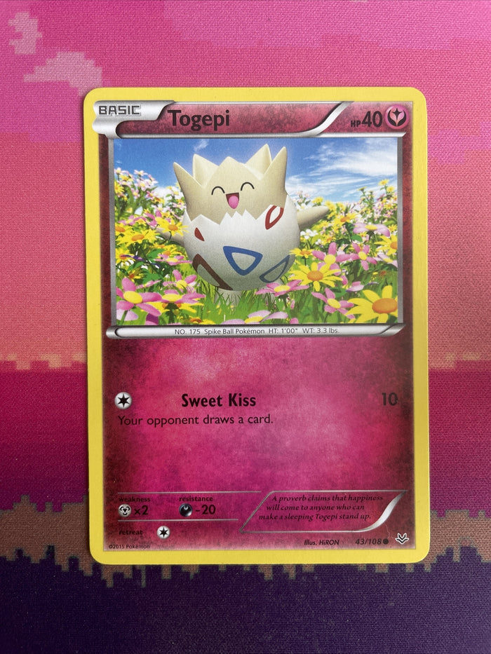 Pokemon Card Togepi Roaring Skies Common 43/108 Near Mint
