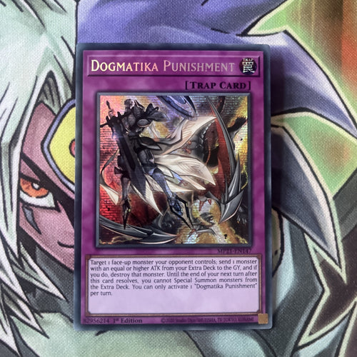 MP21-EN147 Dogmatika Punishment Prismatic Secret Rare 1st Edition NM Yugioh Card