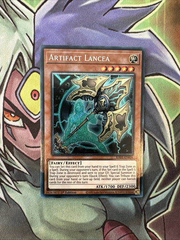 RA01-EN006 Artifact Lancea Platinum Secret Rare 1st Edition NM Yugioh Card