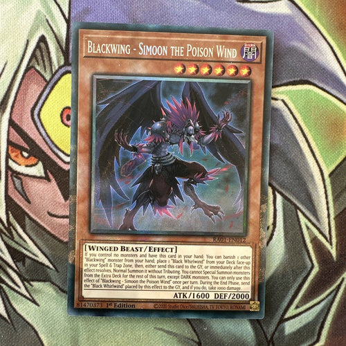 RA01-EN012 Blackwing - Simoon The Poison Wing Collectors 1st Edition NM Yugioh