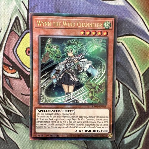 RA01-EN018 Wynn The Wind Channeler New Ultimate Rare 1st Edition NM Yugioh Card