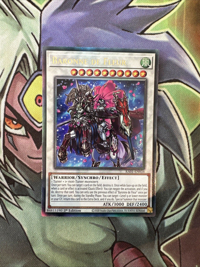 RA01-EN034 Baronne De Fleur New Ultimate Rare 1st Edition NM Yugioh Card