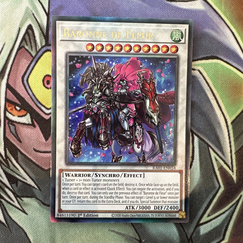 RA01-EN034 Baronne De Fleur New Ultimate Rare 1st Edition NM Yugioh Card