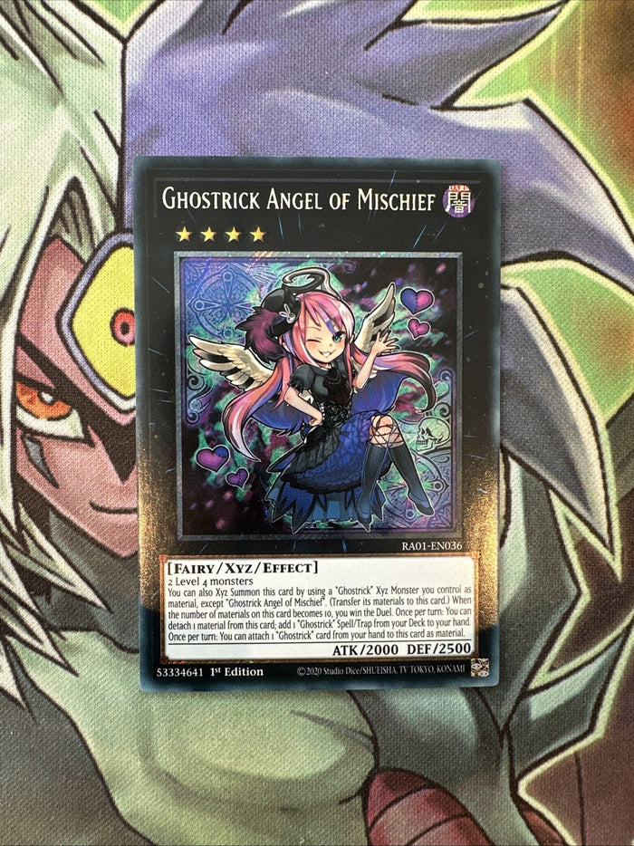 RA01-EN036 Ghostrick Angel Of Mischief Platinum Secret 1st Edition NM Yugioh