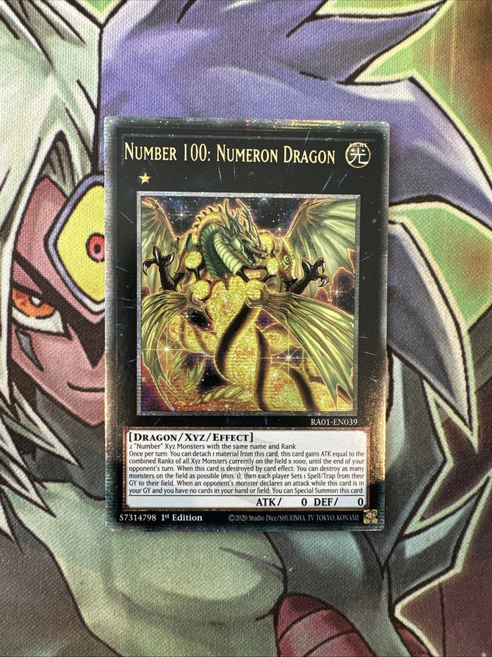 RA01-EN039 Number 100: Numeron Dragon Quarter Century 1st Edition NM Yugioh Card
