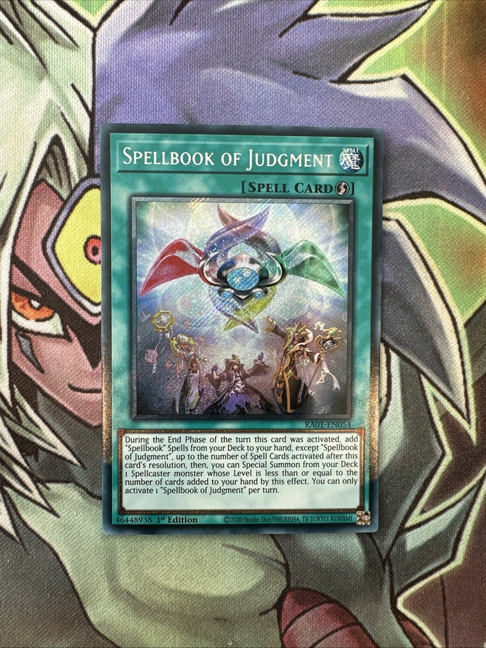 RA01-EN054 Spellbook Of Judgment Platinum Secret Rare 1st Edition NM Yugioh Card
