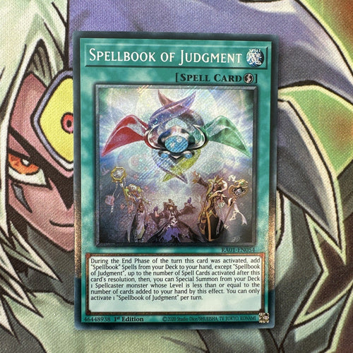 RA01-EN054 Spellbook Of Judgment Platinum Secret Rare 1st Edition NM Yugioh Card