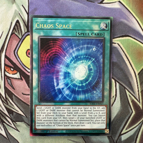 RA01-EN065 Chaos Space New Ultimate Rare 1st Edition NM Yugioh Card