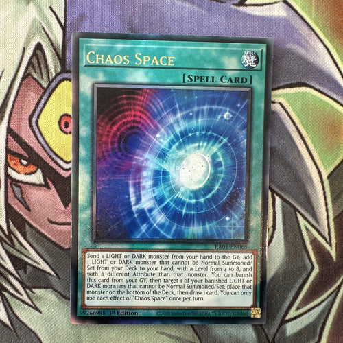 RA01-EN065 Chaos Space New Ultimate Rare 1st Edition NM Yugioh Card