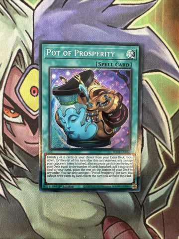 RA01-EN066 Pot Of Prosperity Platinum Secret Rare 1st Edition NM Yugioh Card