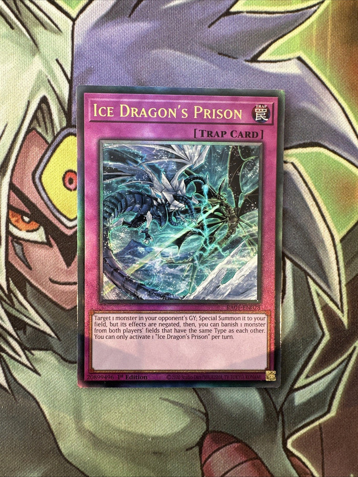 RA01-EN078 Ice Dragon's Prison New Ultimate Rare 1st Edition NM Yugioh Card