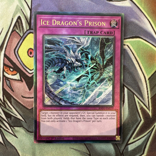 RA01-EN078 Ice Dragon's Prison New Ultimate Rare 1st Edition NM Yugioh Card