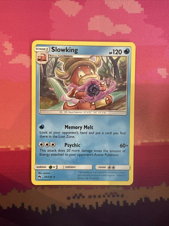 Pokemon Card Slowking Lost Thunder Rare 55/214 Near Mint