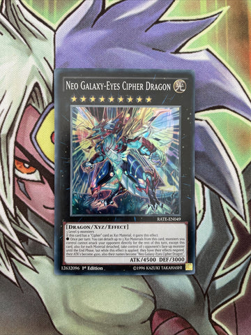 RATE-EN049 Neo Galaxy-Eyes Cipher Dragon Super Rare VaryingNM Yugioh Card