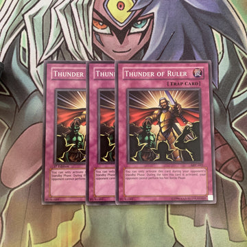 MFC-042 x3 Thunder of Ruler Common Excellent Condition Yugioh
