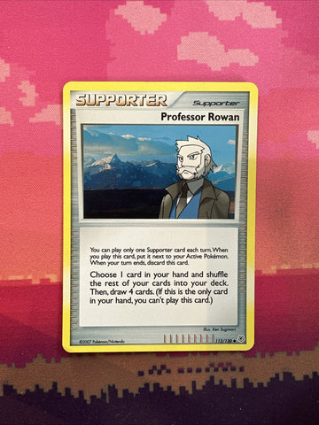 Pokemon Card Professor Rowman Diamond And Pearl Holo 112/130 Near Mint