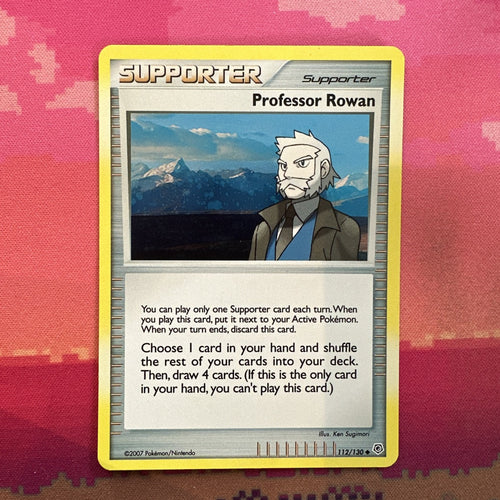 Pokemon Card Professor Rowman Diamond And Pearl Holo 112/130 Near Mint