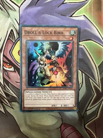 RA02-EN006 Droll & Lock Bird Super Rare 1st Edition NM Yugioh Card