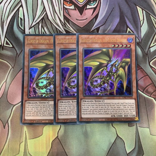 LDS1-EN118 x3 Curse of Dragon, the Cursed Dragon Ultra Excellent Cond Yugioh