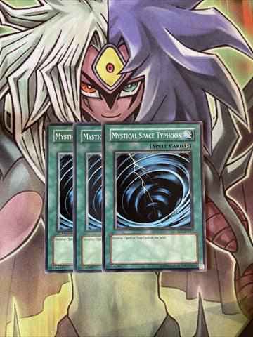 SD7-EN017 x3 Mystical Space Typhoon Common Excellent Condition Yugioh