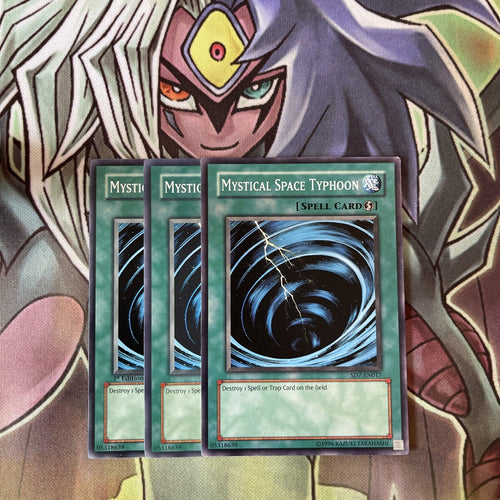 SD7-EN017 x3 Mystical Space Typhoon Common Excellent Condition Yugioh