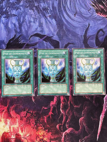 CRV-EN043 3X Pot Of Generosity Yugioh Yu Gi Oh! 3 Playset
