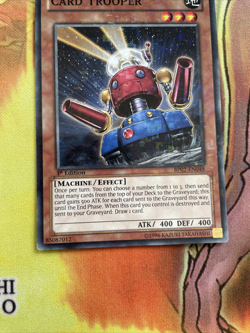 BP02-EN048 Card Trooper 1st Edition Mint YuGiOh Card Shatterfoil (back)