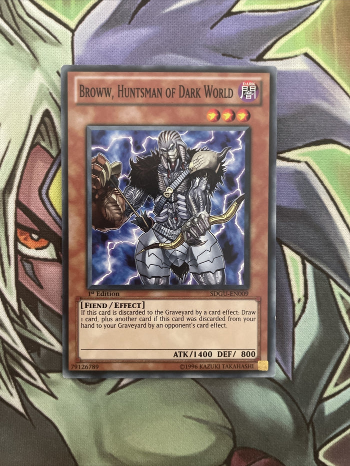 SDGU-EN009 Broww, Huntsman Of Dark World 1st Edition NM Yugioh Card