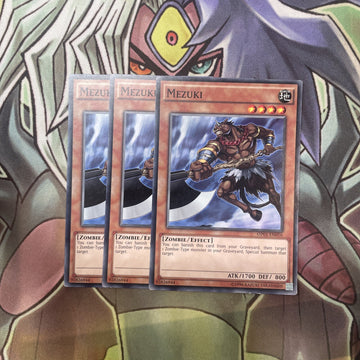 OP01-EN016 Mezuki Common x3 Excellent Condition Yugioh