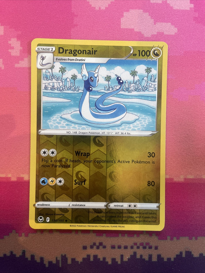 Pokemon Card Dragonair Silver Tempest Reverse Holo 130/195 Near Mint