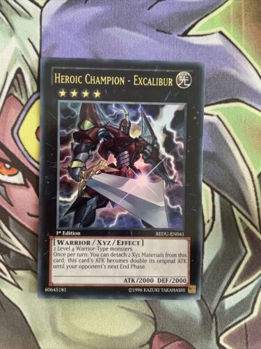 REDU-EN041 Heroic Champion - Excalibur Ultra Rare 1st Edition NM Yugioh Card