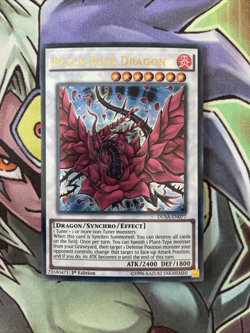 DUSA-EN077 Black Rose Dragon Ultra Rare 1st Edition NM Yugioh Card