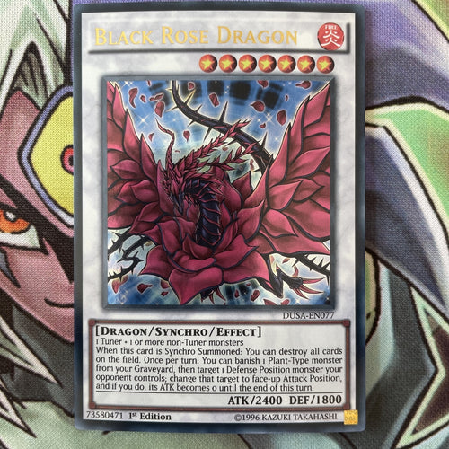 DUSA-EN077 Black Rose Dragon Ultra Rare 1st Edition NM Yugioh Card