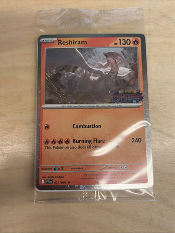 Reshiram 017/094, Sealed Phantasmal Flames Stamped Promo For Phantasmal Master