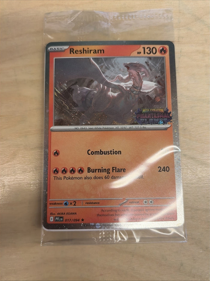 Reshiram 017/094, Sealed Phantasmal Flames Stamped Promo For Phantasmal Master