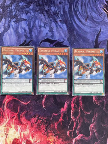 BOSH-EN026 x3 Dinomist Pteran Rare 1st edition Near Mint YuGiOh Cards Playset