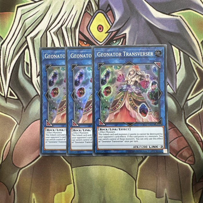 OP16-EN010 x3 Geonator Transverser Super Rare Excellent Condition Yugioh