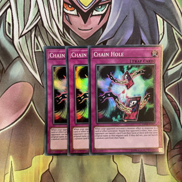 DANE-EN077 x3 Chain Hole Super Rare Excellent Condition Yugioh