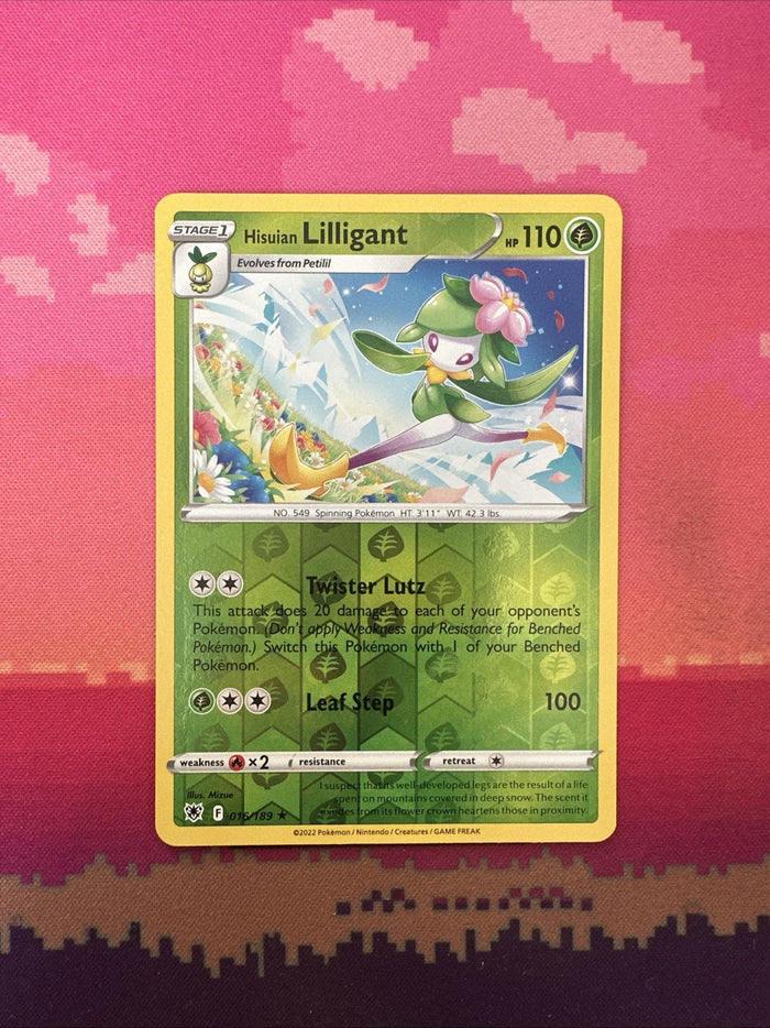 Pokemon Card Lilligant Astral Radiance Reverse Holo Rare 016/189 Near Mint