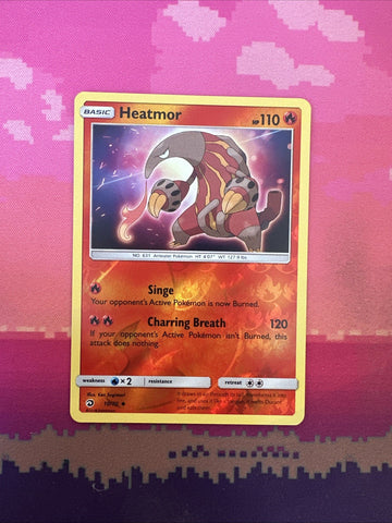 Pokemon Card Heatmor Dragon Majesty Reverse Holo 10/70 Near Mint