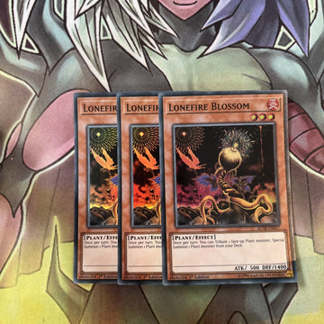 AC18-EN017 x3 Lonefire Blossom Super Rare Excellent Condition Yugioh