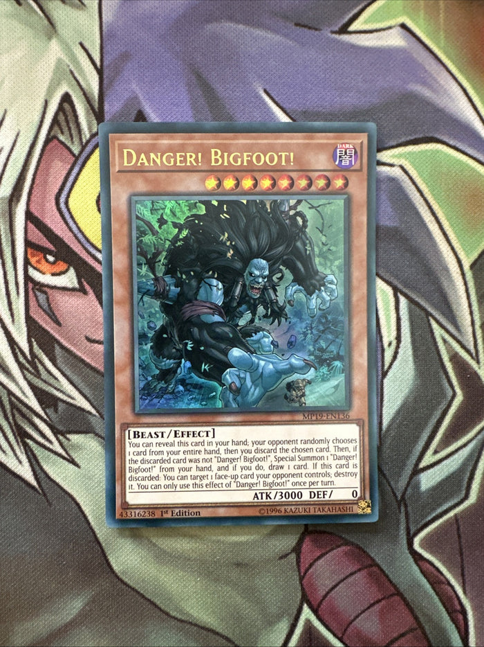 MP19-EN136 Danger! Bigfoot! Ultra Rare 1st Edition NM Yugioh Card
