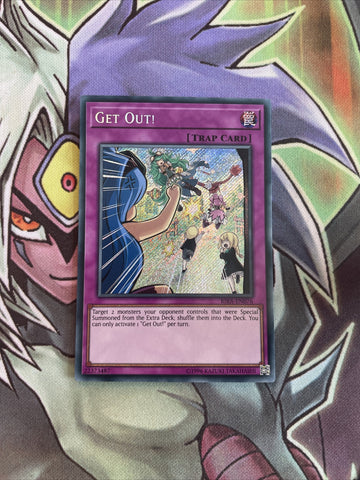 RIRA-EN076 Get Out! Secret Rare UNL Edition NM Yugioh Card
